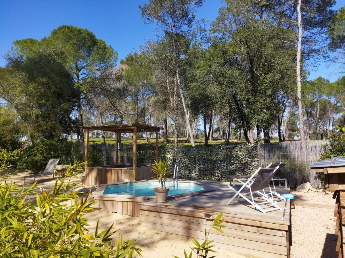 Maison 5 Personnes En Garrigue - Piscine-Spa Prive Langlade Exterior foto