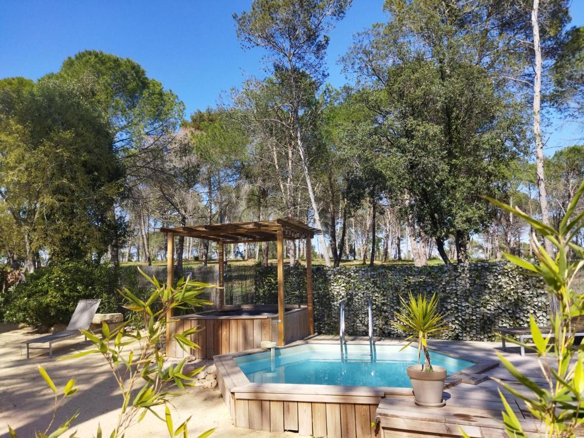 Maison 5 Personnes En Garrigue - Piscine-Spa Prive Langlade Exterior foto